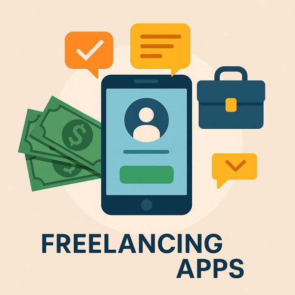 "Smartphone screen showing popular freelancing apps like Fiverr, Upwork, and Freelancer with icons, representing online work
Mobile Se Paise Kaise Kamaye 2025